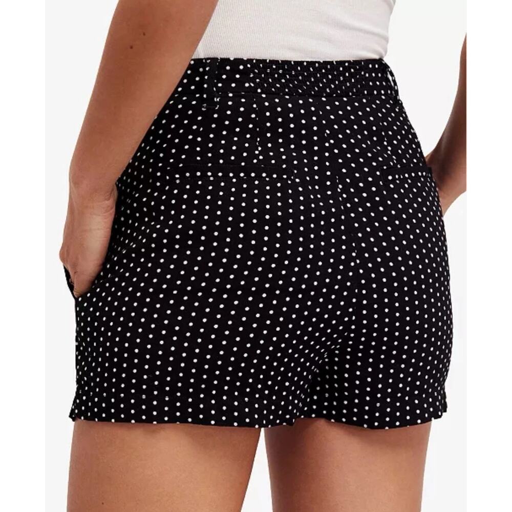 NWT Free People Magdalene High Waist Polka Dot Rayon Shorts Pocket 2 Black White - Picture 5 of 16